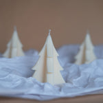 Bougie décorative en cire de soja, en forme de sapin de noël